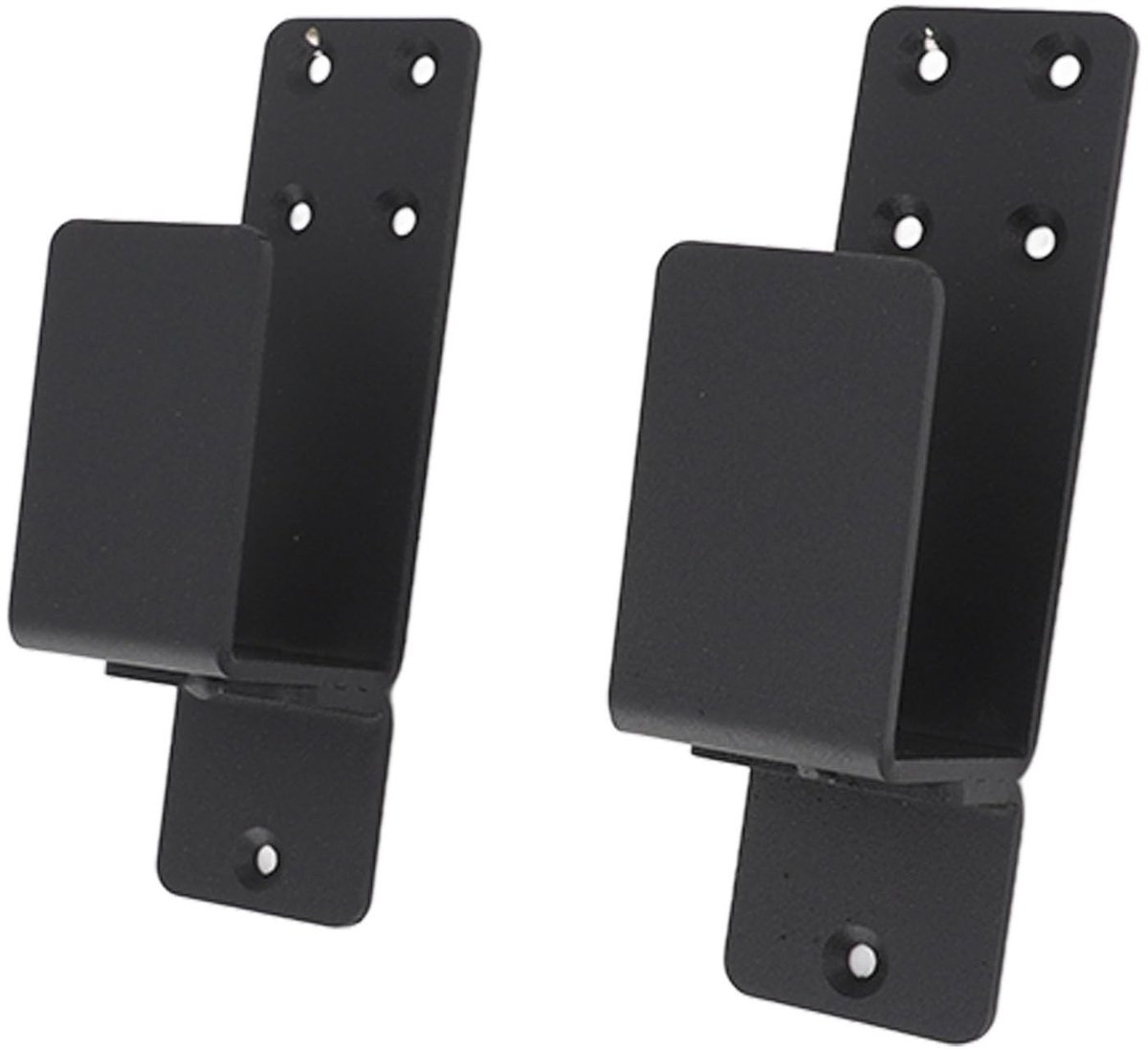 Dailygoods- Deur Barricade Beugels - 2 Stuks - Koolstofstaal - Geschikt voor 2x4 Board - Onderdeelgrootte 4x4x6,5cm - Veiligheid voor Binnen/Buiten - Deurbeslag