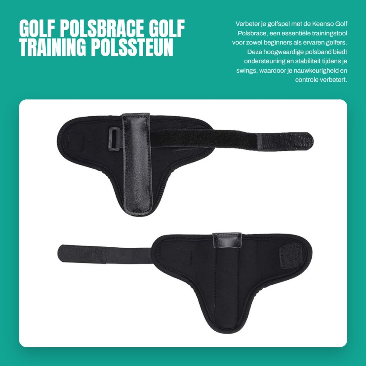 Dailygoods- Polsbrace Golf - Duurzaam - Polsbandage - Polsbrace met Spalk - Handsteun - Geschikt voor Beginners - Golfhandschoen