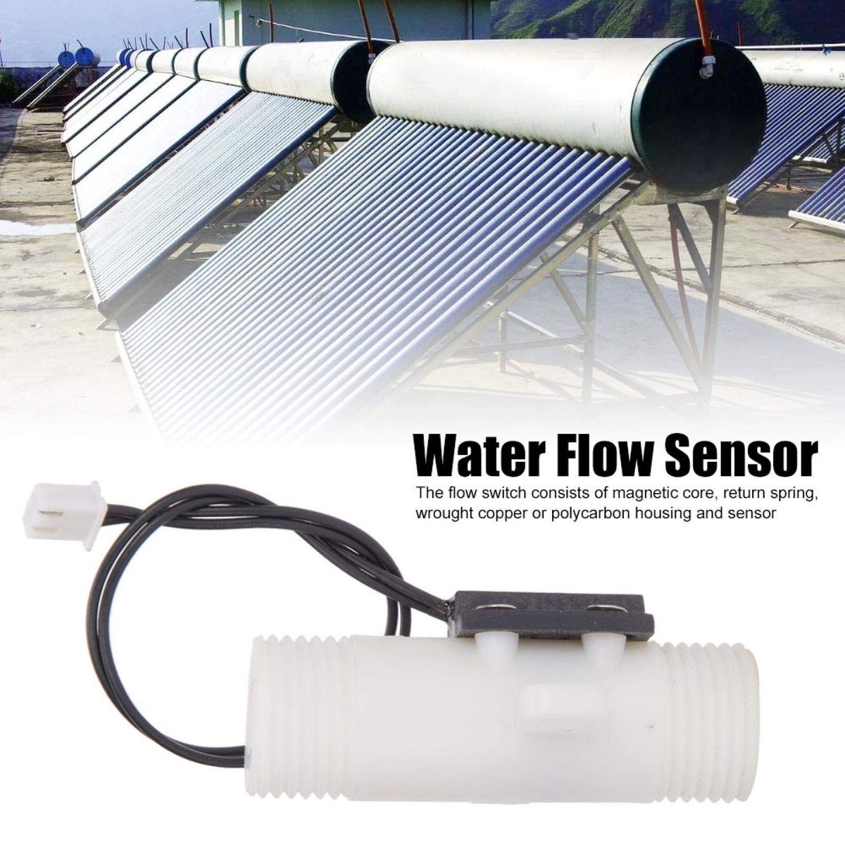Dailygoods - Water Flow Sensor - Plastic - Dubbele Draad - Stabiele Prestaties - Water Circulatie - Schakelaar - Geschikt voor Watercontrole - Blauw
