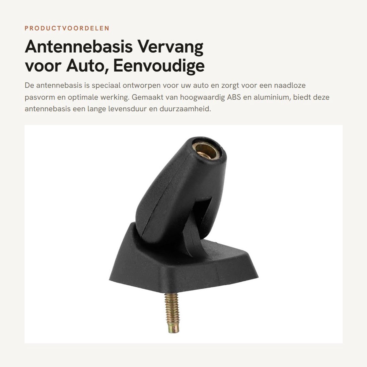 Dailygoods- Antennebasis Gloednieuw - Antenne Auto - Duurzaam - Eenvoudige Installatie - Stevig - Geschikt voor uw voertuig