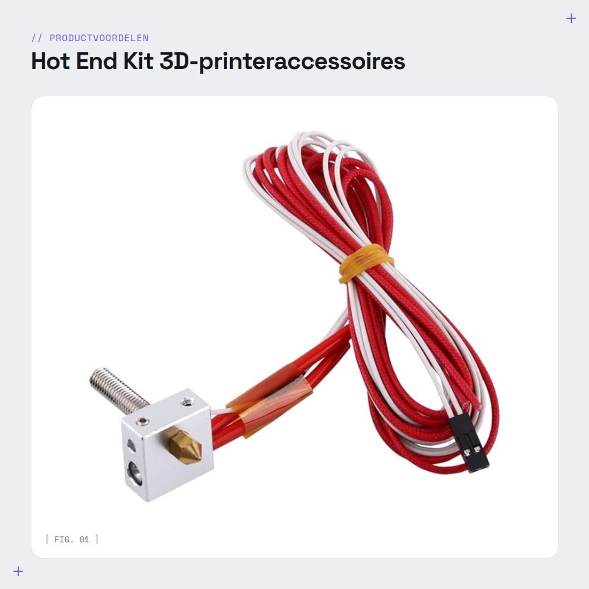 Dailygoods- Hot End Kit 0,4 mm mondstuk - Gemonteerde Extruder - DIY 3D-print - Compatibel met RapRep i3 - ANET A6/A3-S - Hoogwaardige kwaliteit - 3D-printer Extruder