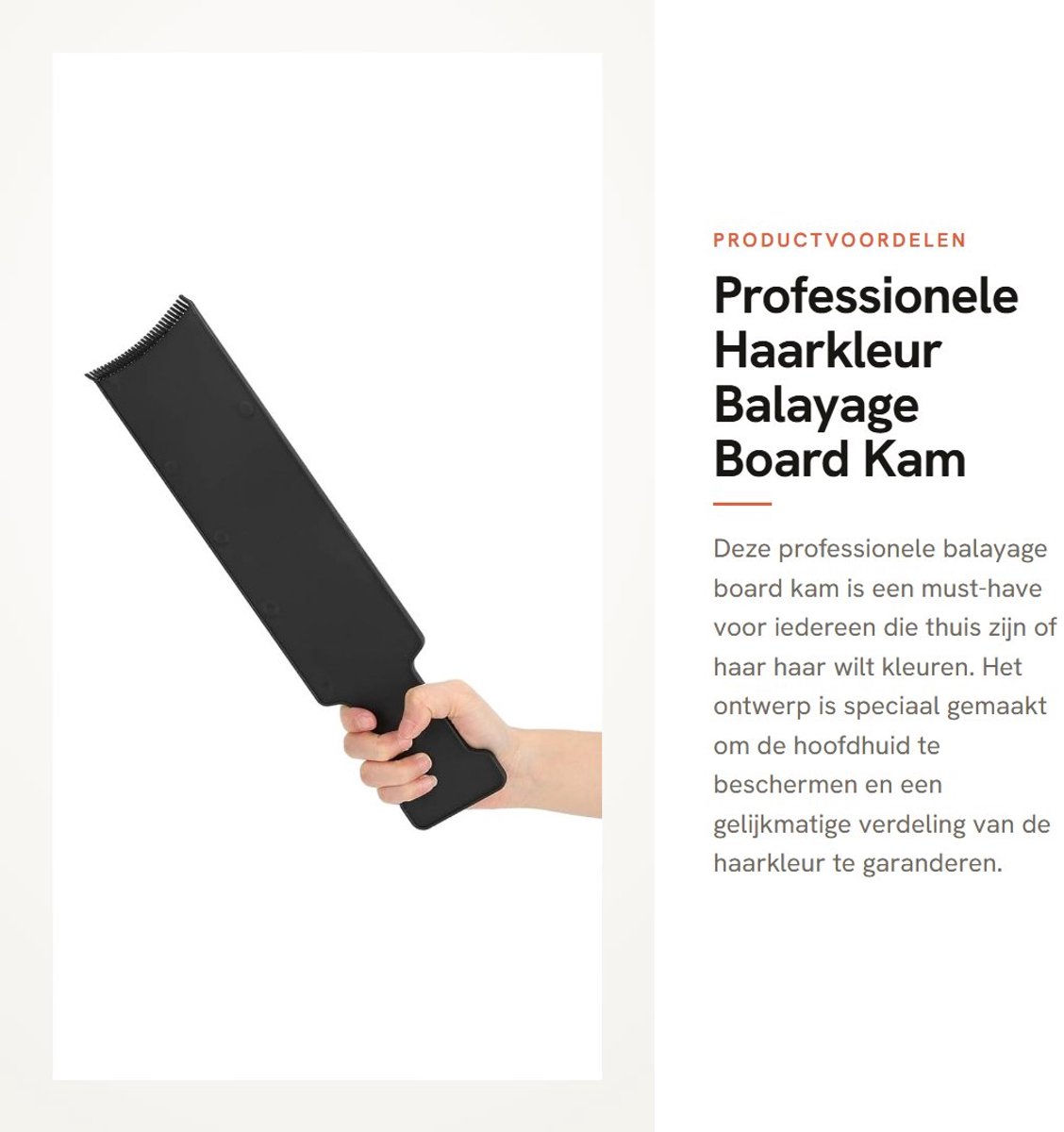 Dailygoods- Balayage Board Professioneel - Flat Top Kam - Haar Highlighting Tools - DIY Gebruik - Lichtgewicht - Schadevrije Kleurtechniek - Haarkleurkam