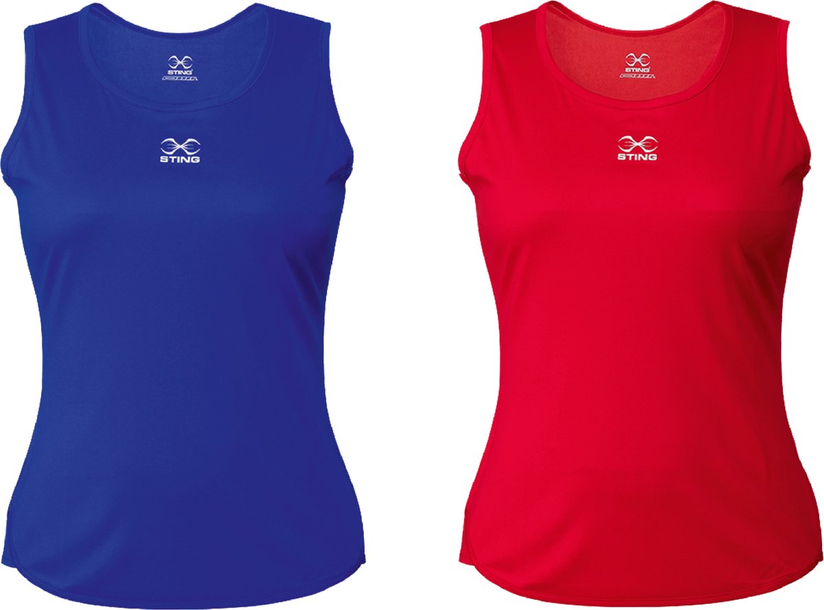 STING Boks T-shirt wedstrijd | dames | Rood (Maat: S)