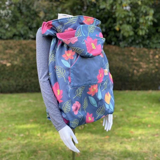 Baby Draaghoes - Regenhoes Draagzak - Bescherming Buiten - Waterdicht Fleece - 40 x 80 cm - Bloemen — afbeelding 2