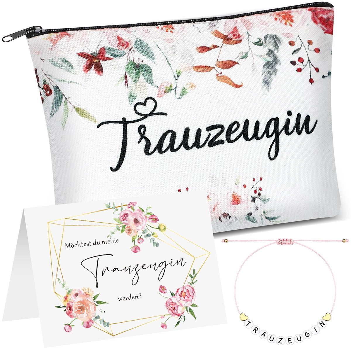 Dailygoods- Make-up Tas Hoogwaardig - Bruidsmeisje - Cosmetica - Uniek Design - Duurzaam - Afmetingen 23 x 15 x 5 cm - Cosmeticatas