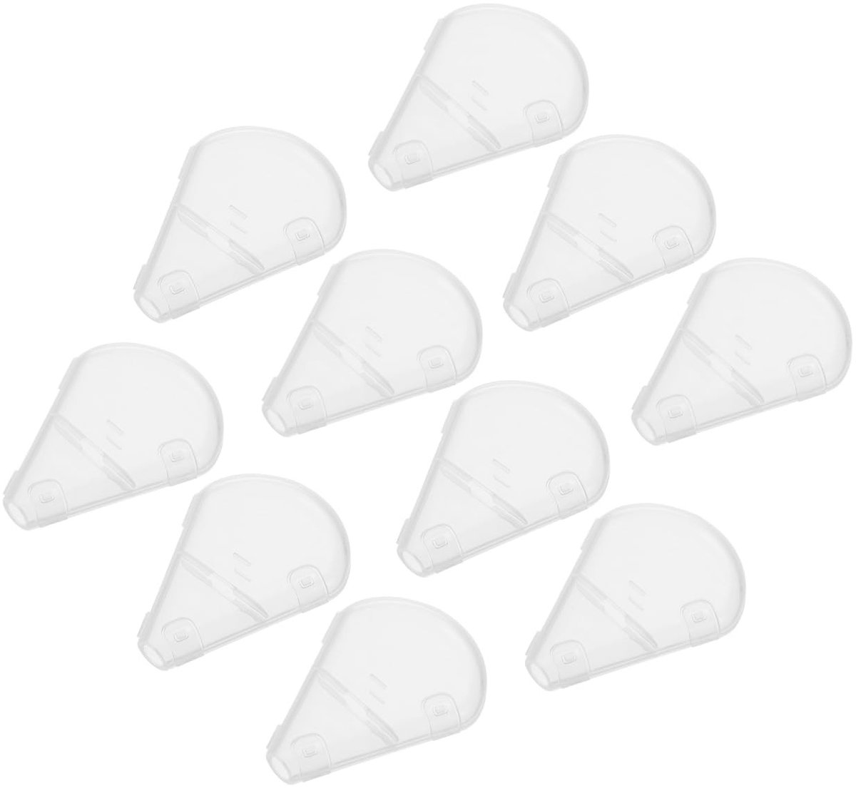 Dailygoods- Make-upkwasten Set - 10 Stuks - Beschermkapjes - Plastic Hoezen - Draagbaar Deksel - Afmetingen 7x5x1 cm - Voor Onderweg Opbergen - Kwastenhoes