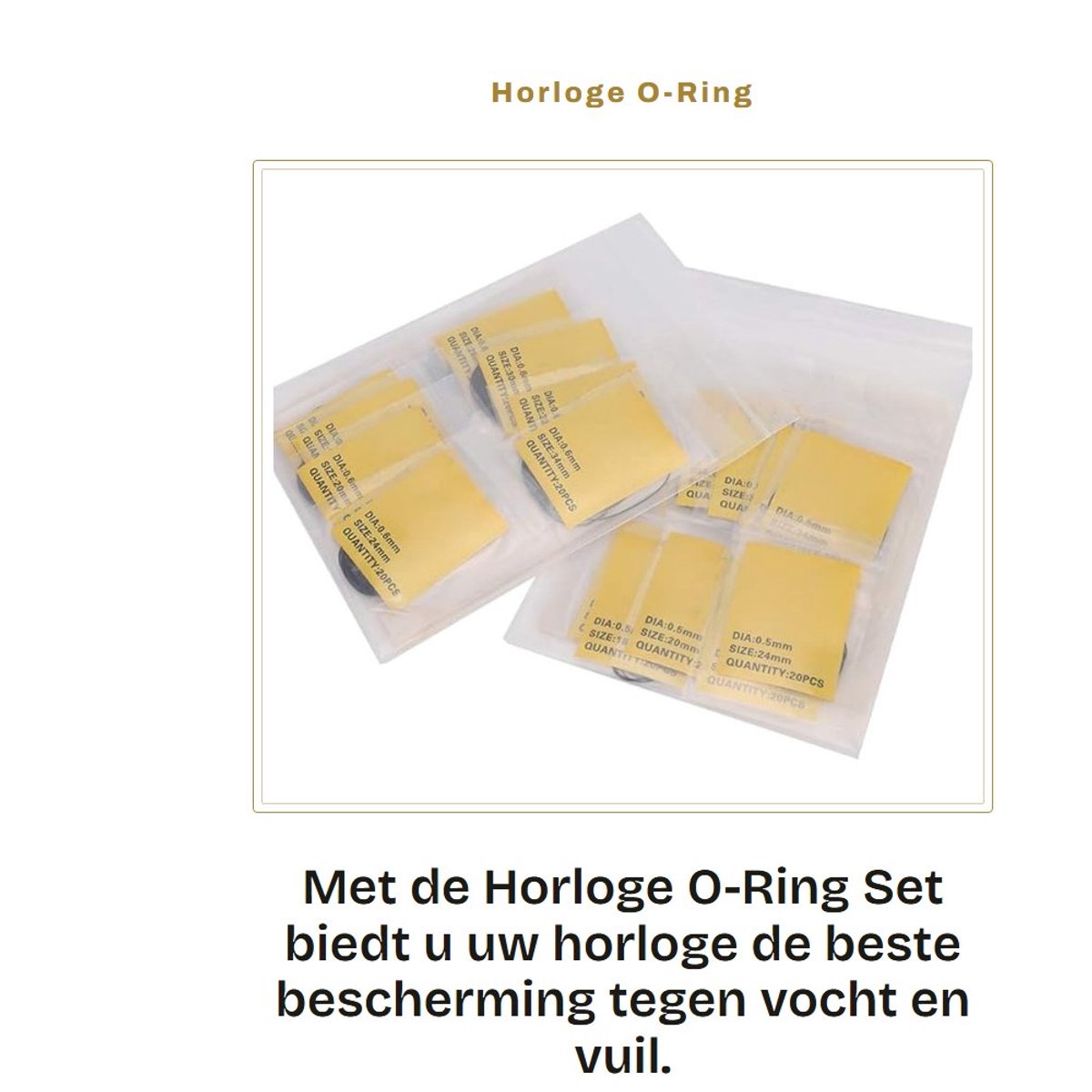 Dailygoods- Horloge Afdichtingen Set - Rubber O-Ringen 16-34mm - Reserveonderdelen - Waterdicht - Professionele Reparatie Tools - 20 Stuks per Maat - Horloge Pakkingen