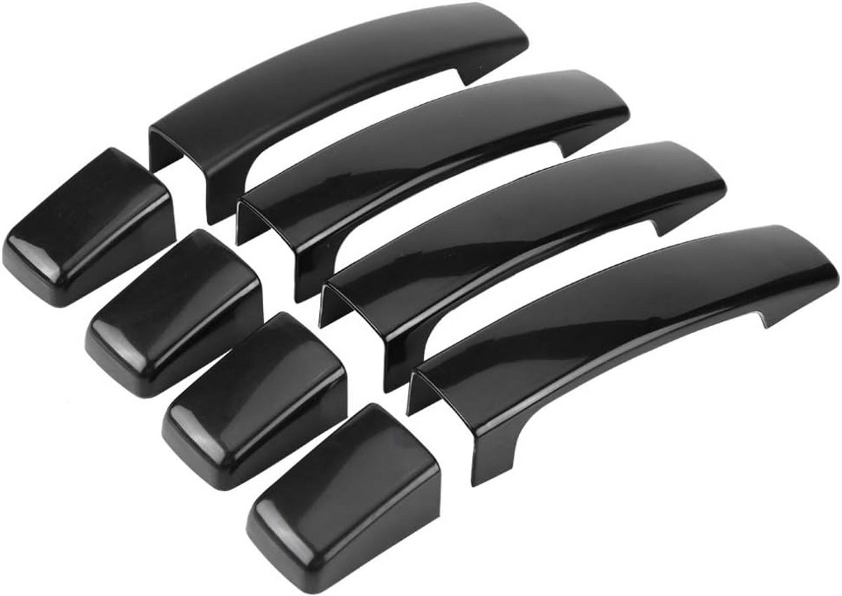 Deurklinkafdekking Set - Deurgreep Covers - Auto Beschermen - ABS Kunststof - 4 stuks - Glans Zwart