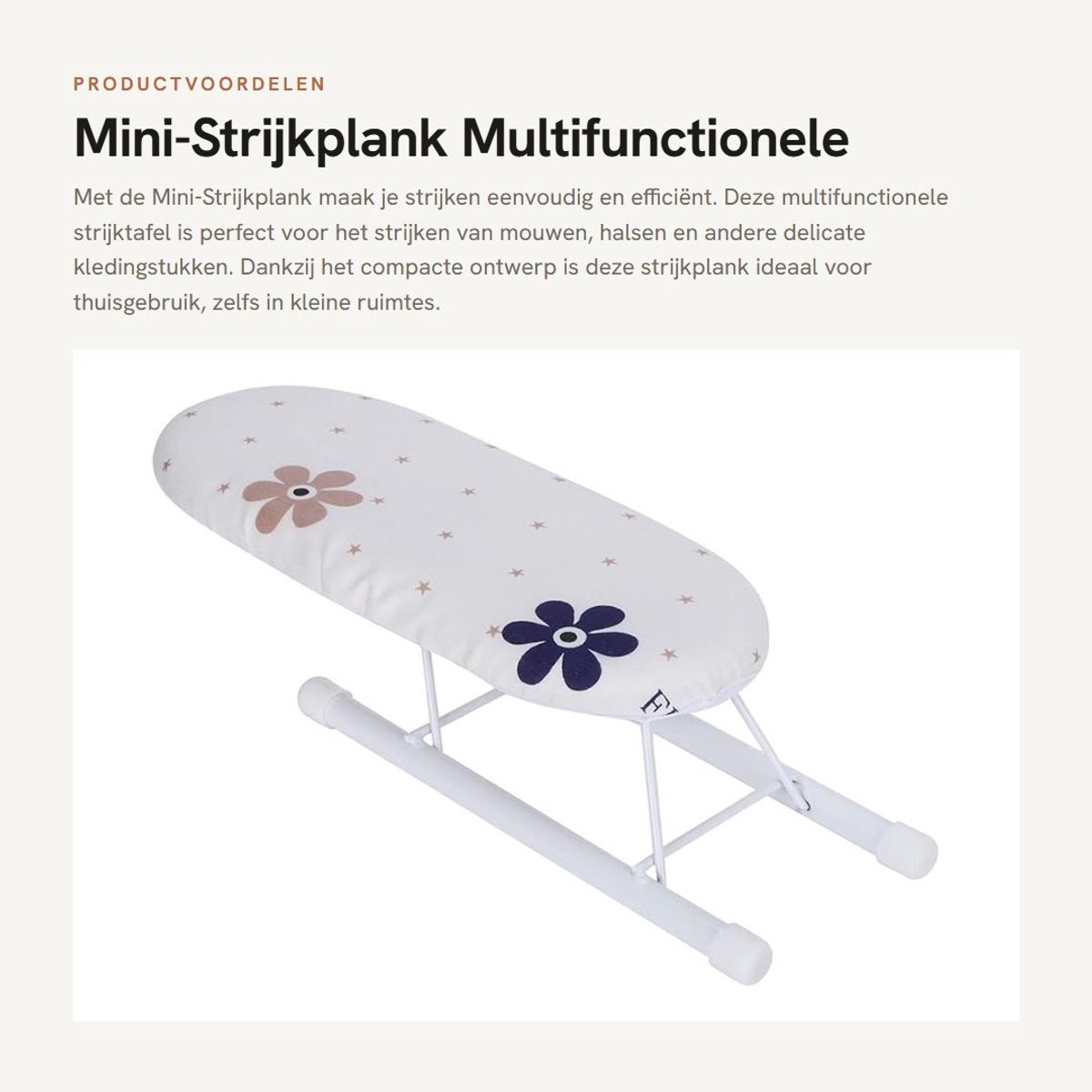 Dailygoods- Strijkplank Multifunctioneel - Inklapbaar - Antislip - Stalen Buis - Voor Mouwen/Beddengoed - 3,1 Inch Lange - Strijktafel