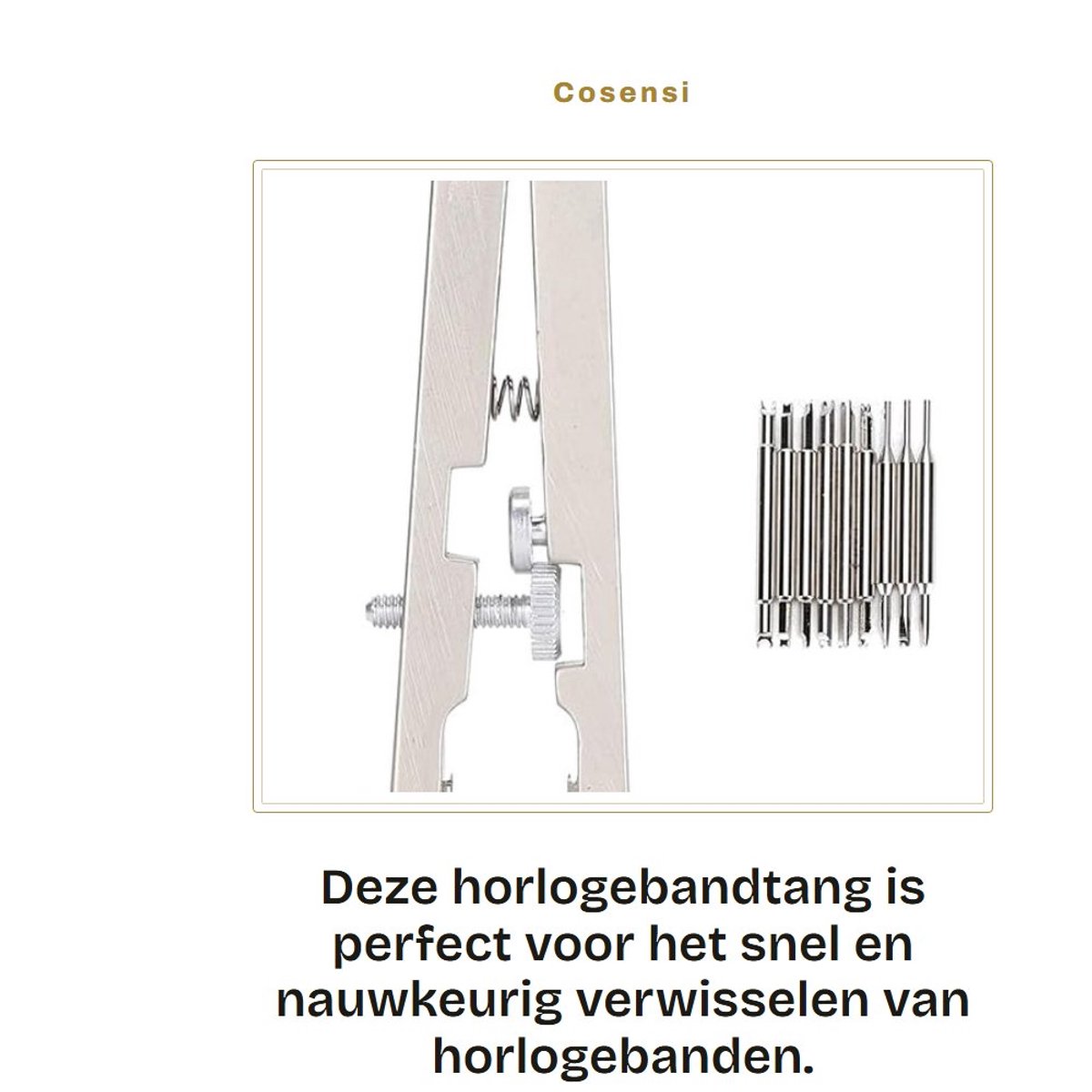 Dailygoods - Horlogebandtang voor Precisiewerk met Veerpennen