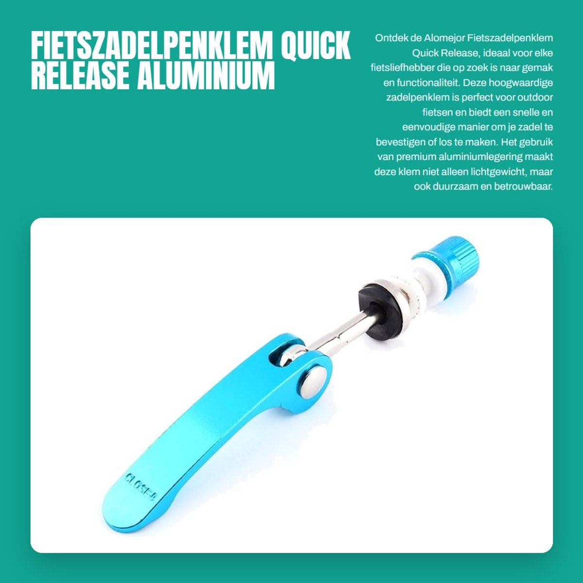 Dailygoods- Zadelpenklem Snelle Release - Zadelpenklem 34,9 - Zadelpenklem 31,8 - Aluminiumlegering - Inclusief kussens - Stevig en lichtgewicht - Zadelklem