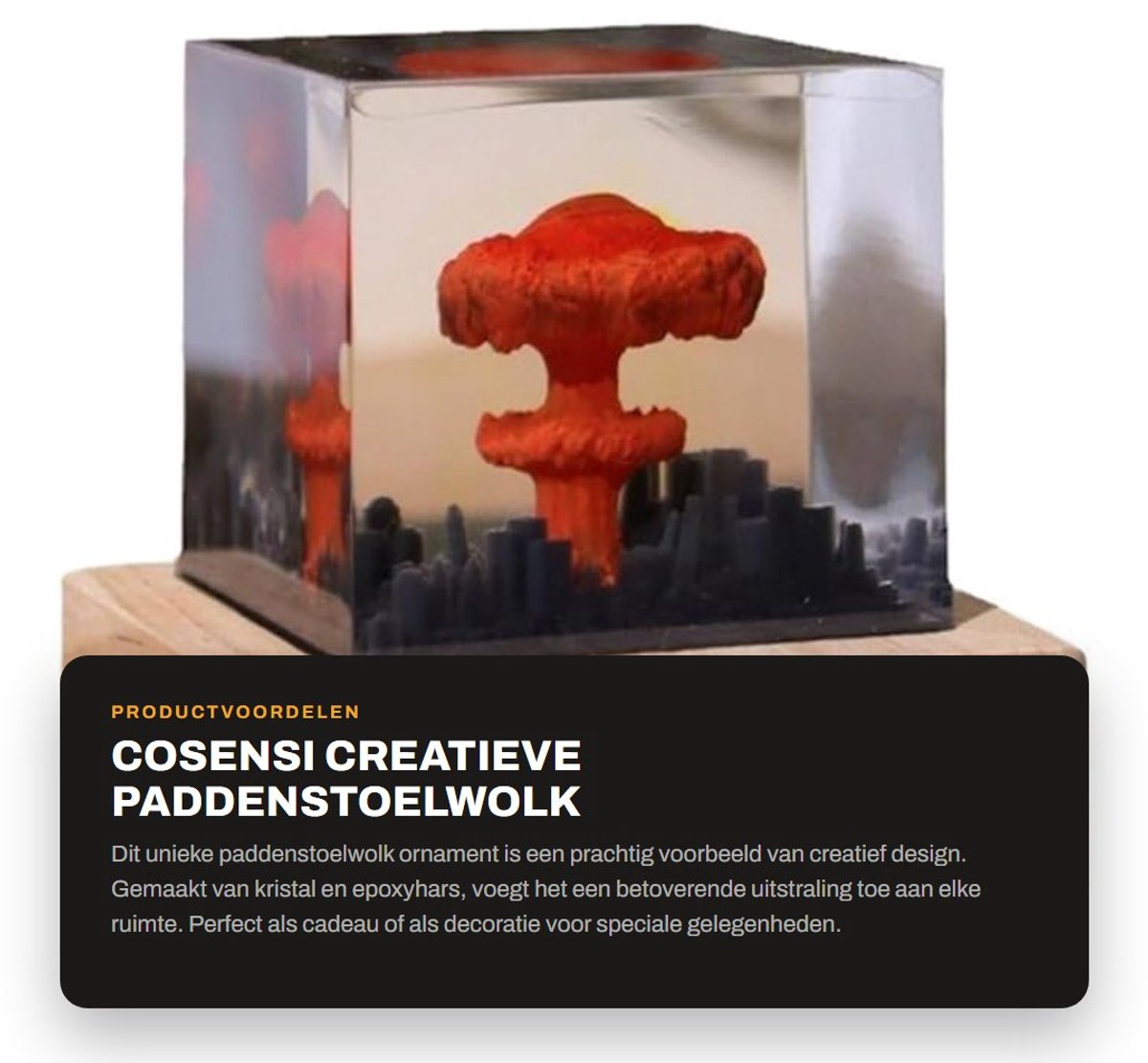 Dailygoods - Creatieve Paddenstoelwolk Kristallen Ornamenten