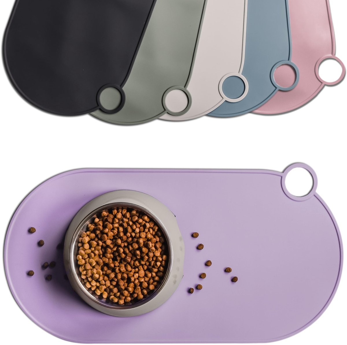 Dailygoods- Bakmat Waterdicht - Voedermat Antislip - Kattenbakonderlegger - Siliconen Mat - 49 x 25 cm - Hoogwaardige Kwaliteit