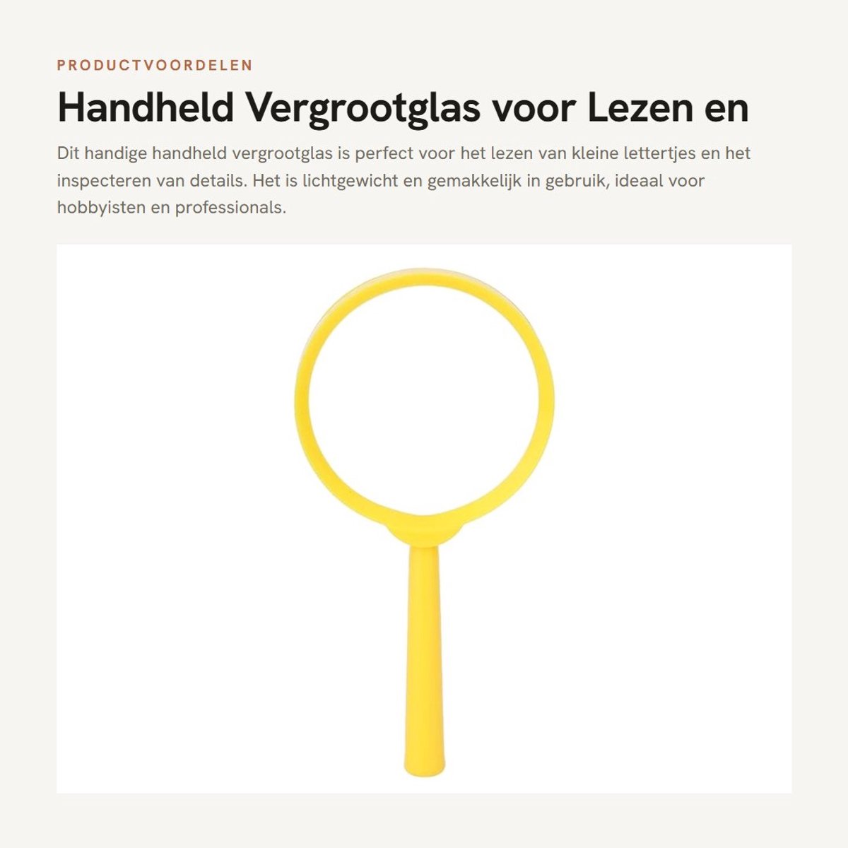 Dailygoods - Handheld Vergrootglas voor Lezen en Inspectie