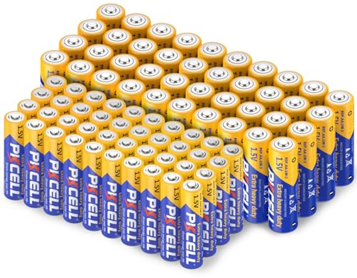 Batterijen Pakket - AA AAA - Apparaten Voeden - Koolstof Batterijen - 80 Stuks - Zwart