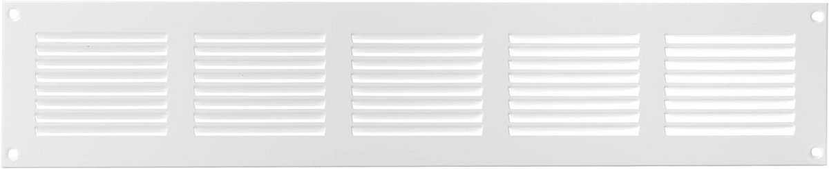 Ventilatie rooster - Afvoerrooster - Luchtcirculatie - Insectenwering - 50x100 mm - Wit