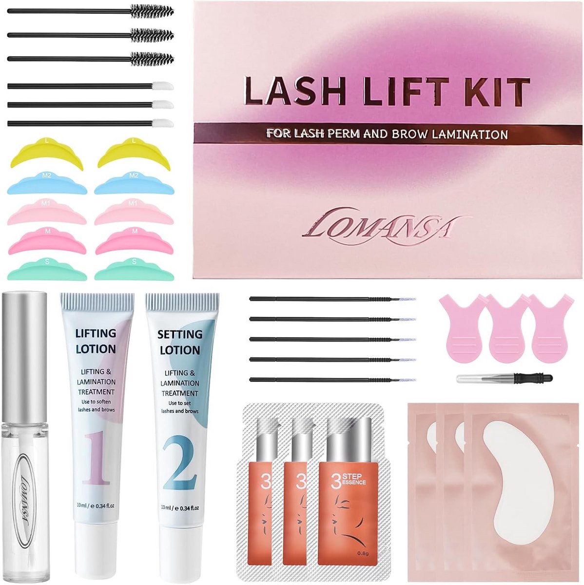 Wimperliftingset - Lash Lifting - Wimpers Krullen - Beginnersvriendelijk - 15 Toepassingen - Niet Van Toepassing