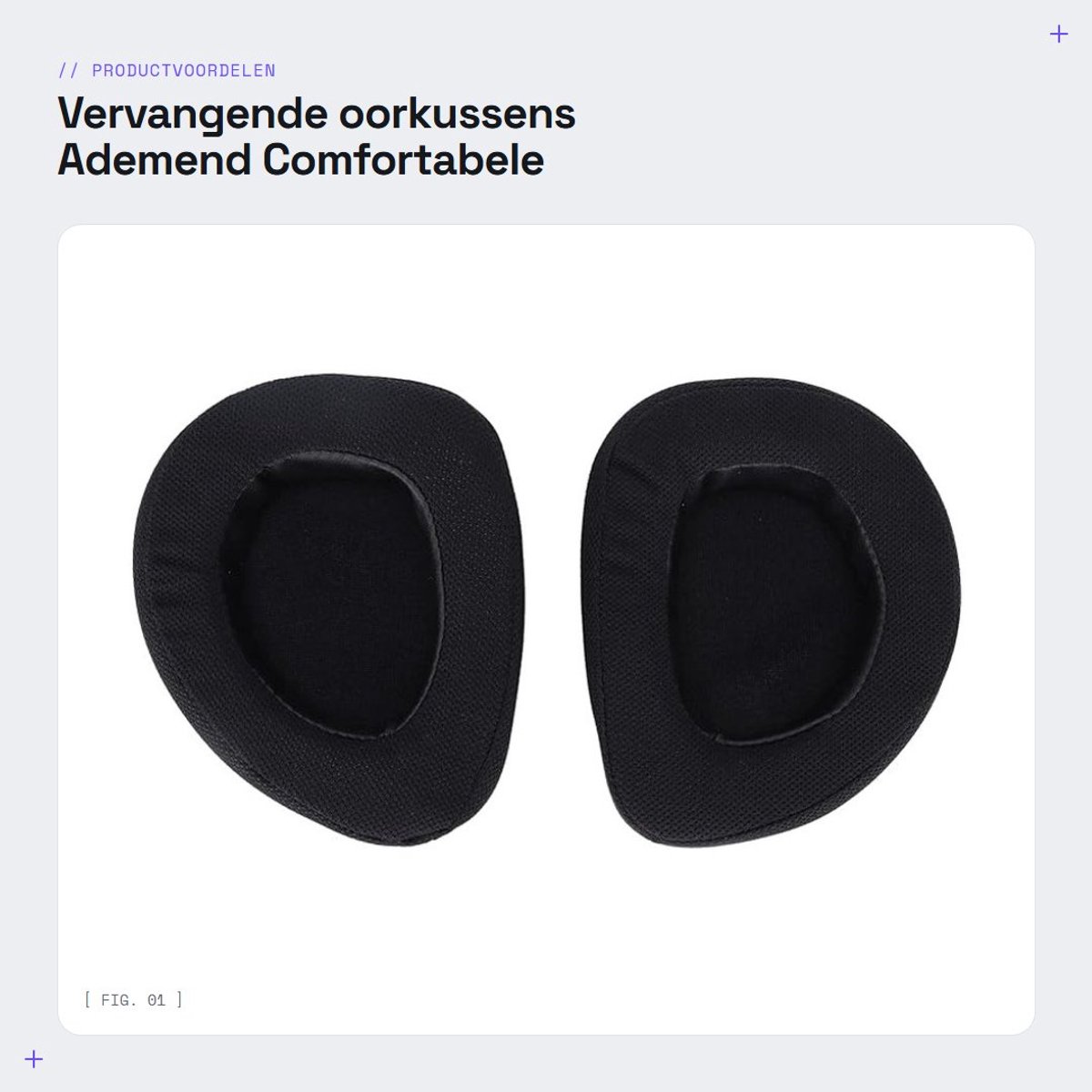 Dailygoods - Vervangende oorkussens - Ademend - Comfortabele Headset - Geluidsverbetering - Kussens Vervanging