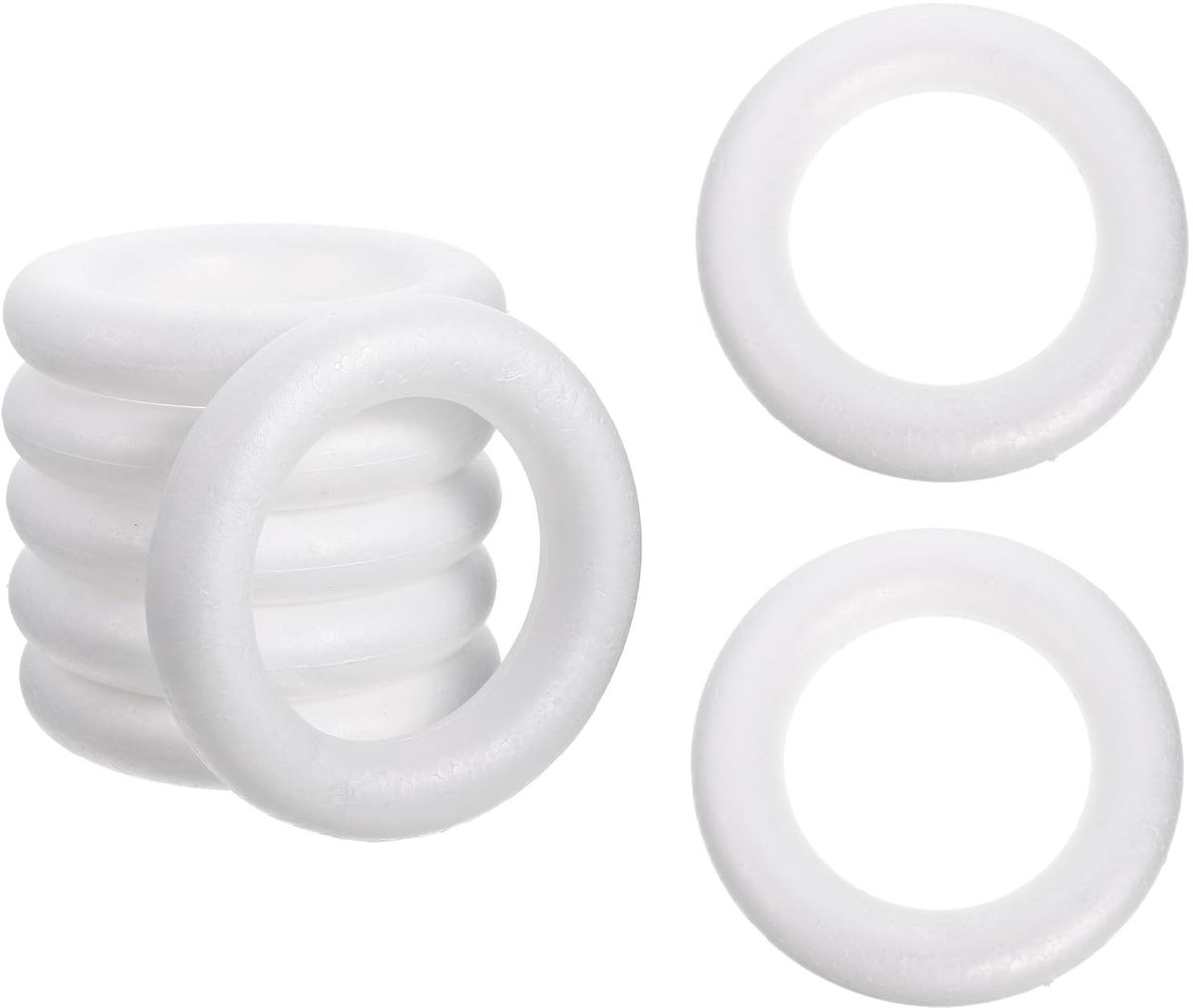 Dailygoods- Miniringen 8 Stuks - Schuimringen voor Ventilatie - Schuimkrans - Decoratie - Doe-het-zelf - Feestelijke Sfeer - Hoogwaardig Schuimrubber - Schuimring