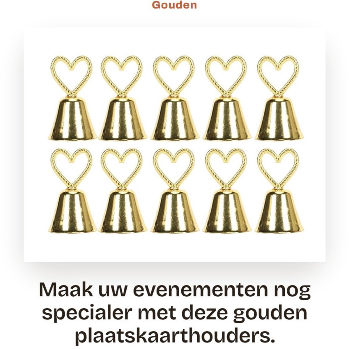 Dailygoods- Plaatskaarthouders 10 Stuks - Handgemaakte Roestvrij Stalen Tafelnummer Houder - Gouden Kaarthouder - Innovatief Ontwerp - Ideaal Cadeau - Tafelnummerhouder