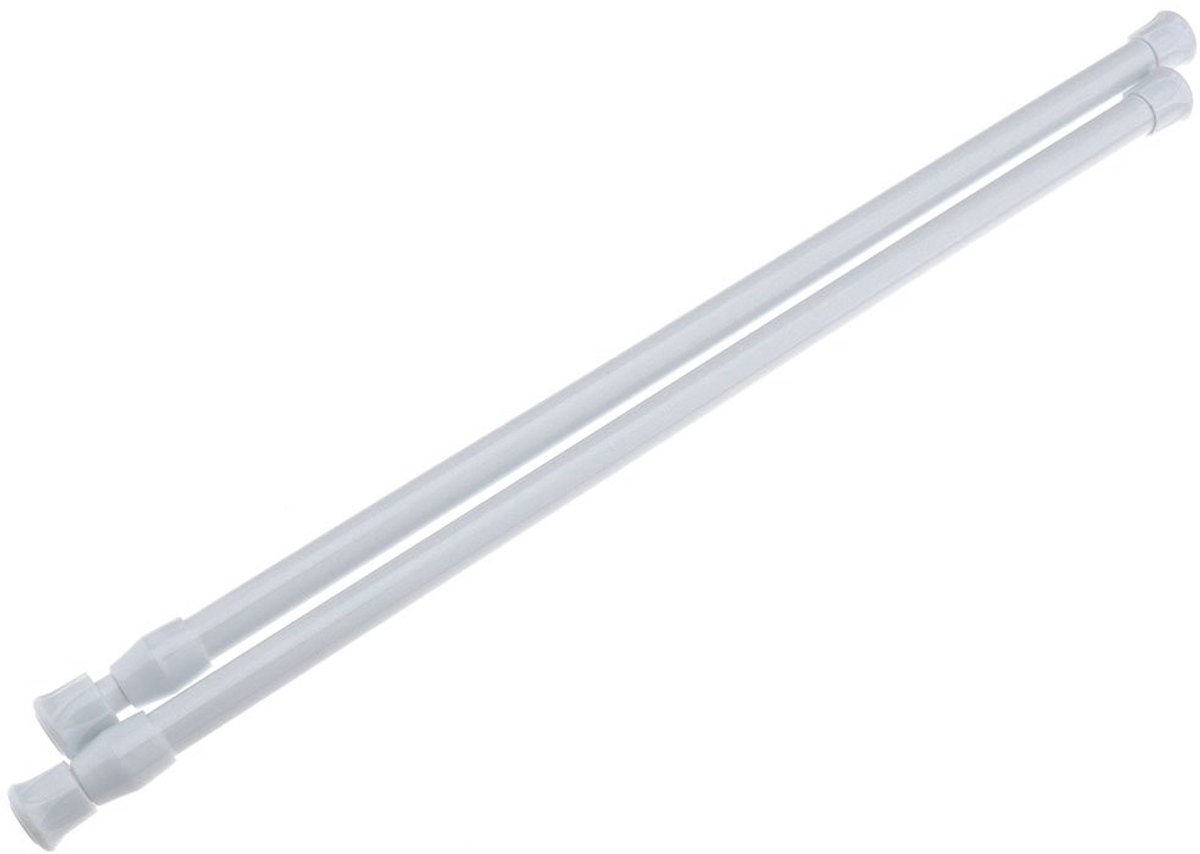 Dailygoods- Gordijnroede Uitschuifbaar - Gordijnroede Zonder Boren - Gordijnrails Compleet - Maximaal 2 kg - 40-70 cm - Schokbestendig Ontwerp - Gordijnstang