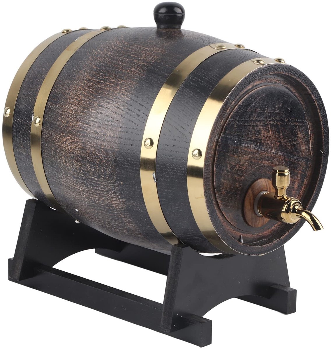 Dailygoods- Wijnvat retro gestreept - Cognacvat - Tequila - Whisky - Plantenbak - Decoratief design - Drankvat