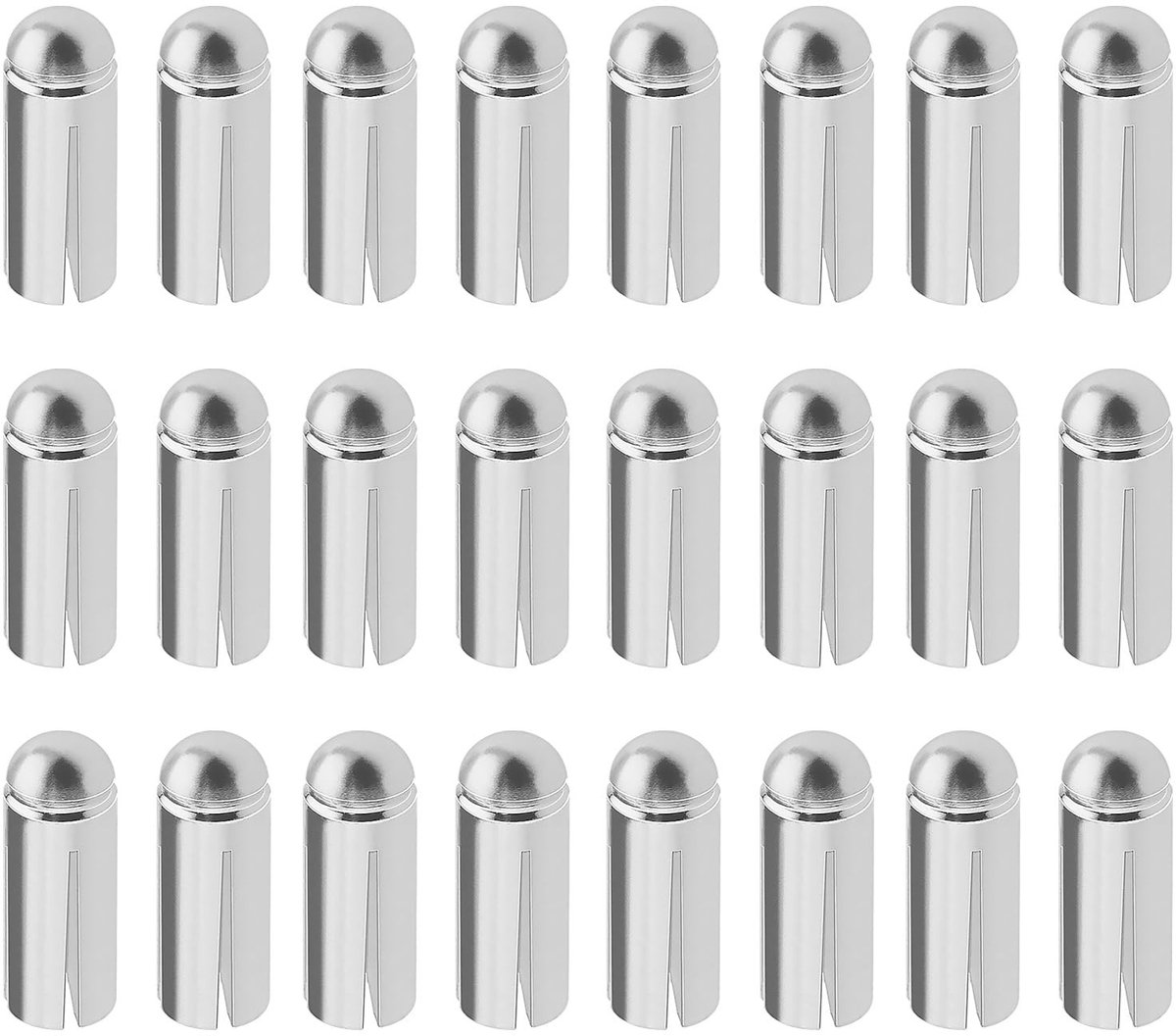Dailygoods- Dart Flight Protector 24 Stuks - Aluminium Beschermer - Lichtgewicht - Duurzaam - 3mm x 8.5mm - Zilveren Accessoires - Dartvleugelbeschermer