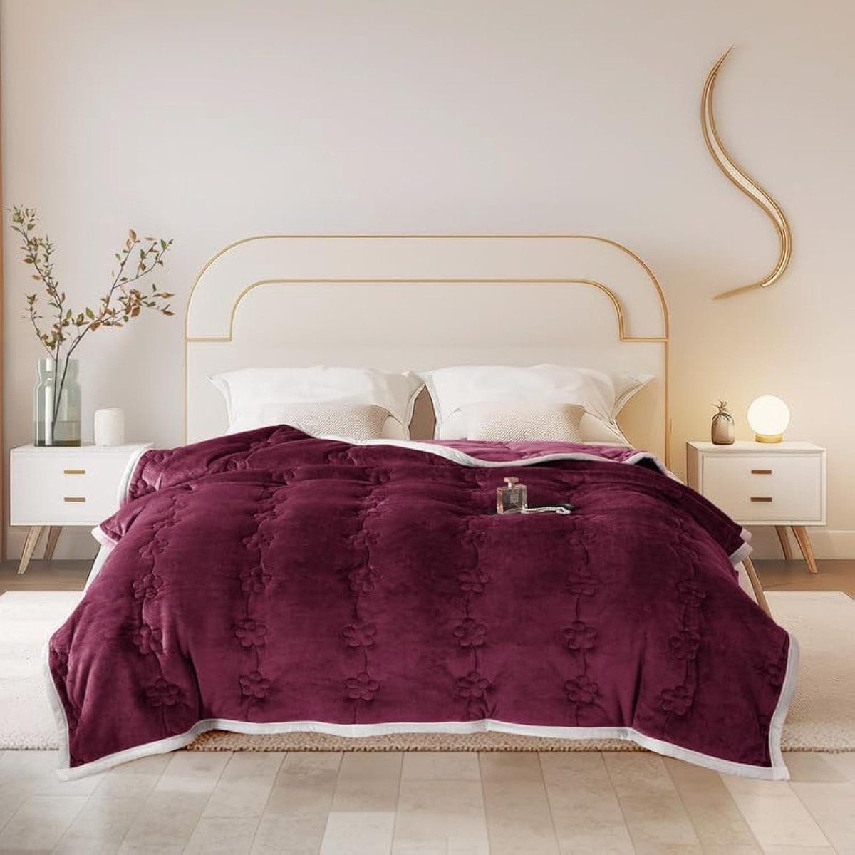 Dailygoods- Fleece Deken 3-laags Flanel 810 g/m² - Pluizige Deken - Ademend en Zacht - Wasbare Deken - Dikke Deken voor Bank/Fauteuil - Comfortabele Warmte - Plaid