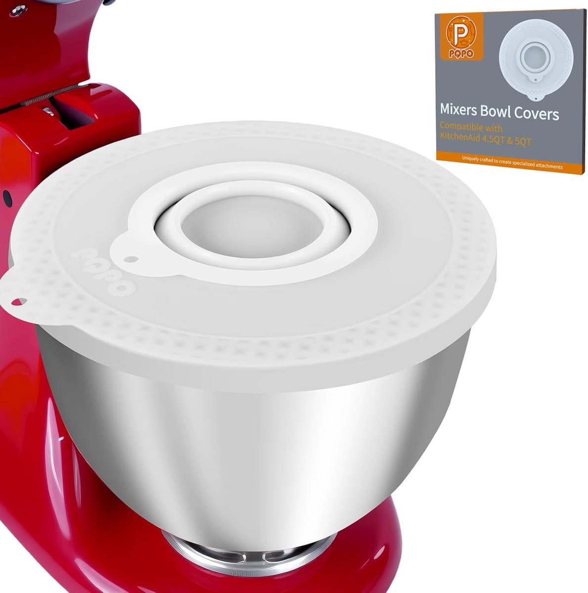 Mixer Kom Deksel Keukenmachine Accessoire Schoon Bakken Verbeterde Siliconen Afdichting 45-5 Quart Wit