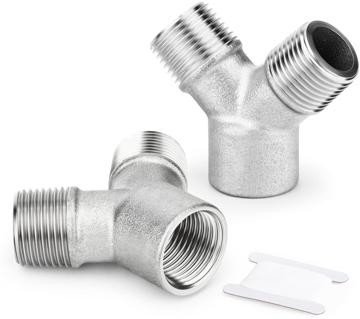 Dailygoods- Y-stuk 3/8" BSP - 3-weg Buisfitting - Roestvrij Staal 304 - Schroefdraadverdeler - Mannelijk/Vrouwelijk Verbindingsstuk - Betrouwbare, Lekvrije Verbinding - Fitting