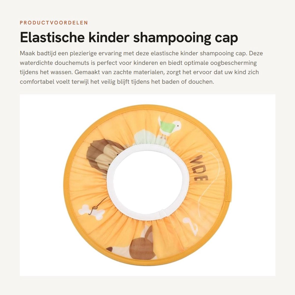 Dailygoods- Shampoo Cap Waterdicht - Douchemuts Kind - Elastisch - Zachte Doek - Cartoonpatronen - Aantrekkelijk Ontwerp