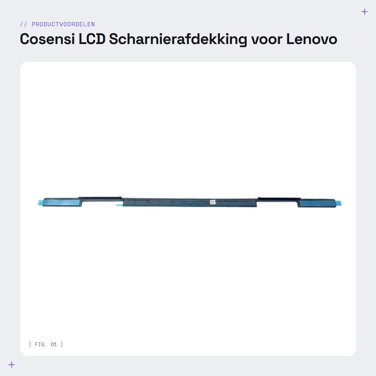 Dailygoods - LCD Scharnierafdekking voor Lenovo ThinkPad X1 2-in-1 Modellen