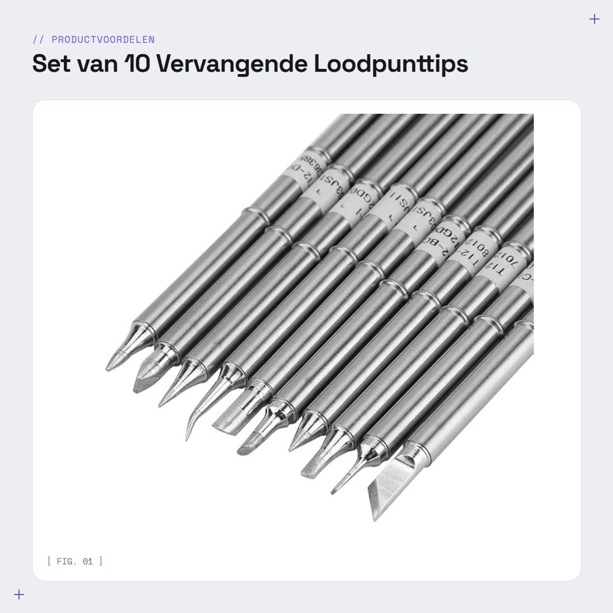 Dailygoods - Set van 10 Vervangende Loodpunttips voor Loodstations - Geschikt voor FX-951