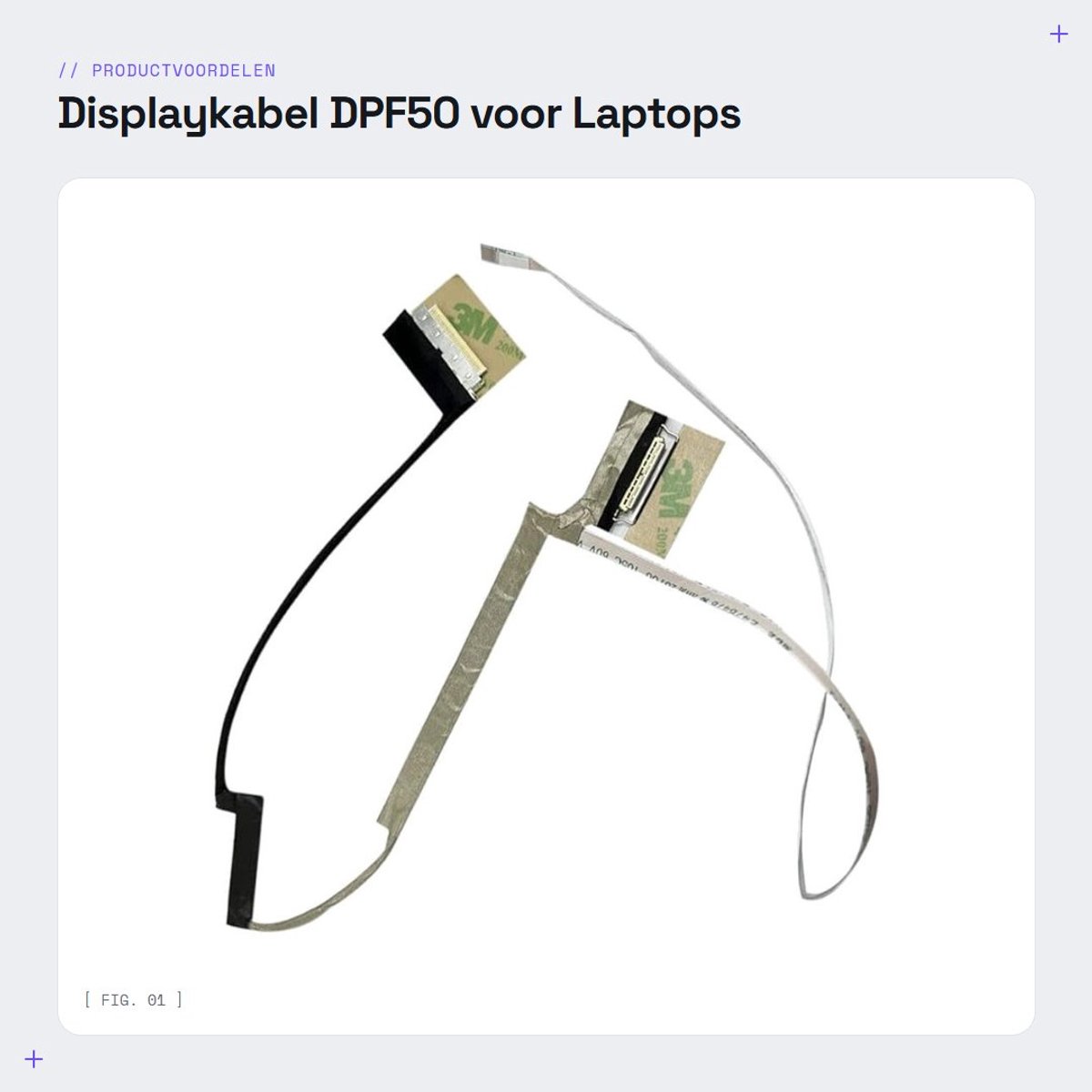 Dailygoods - Displaykabel DPF50 voor Laptops