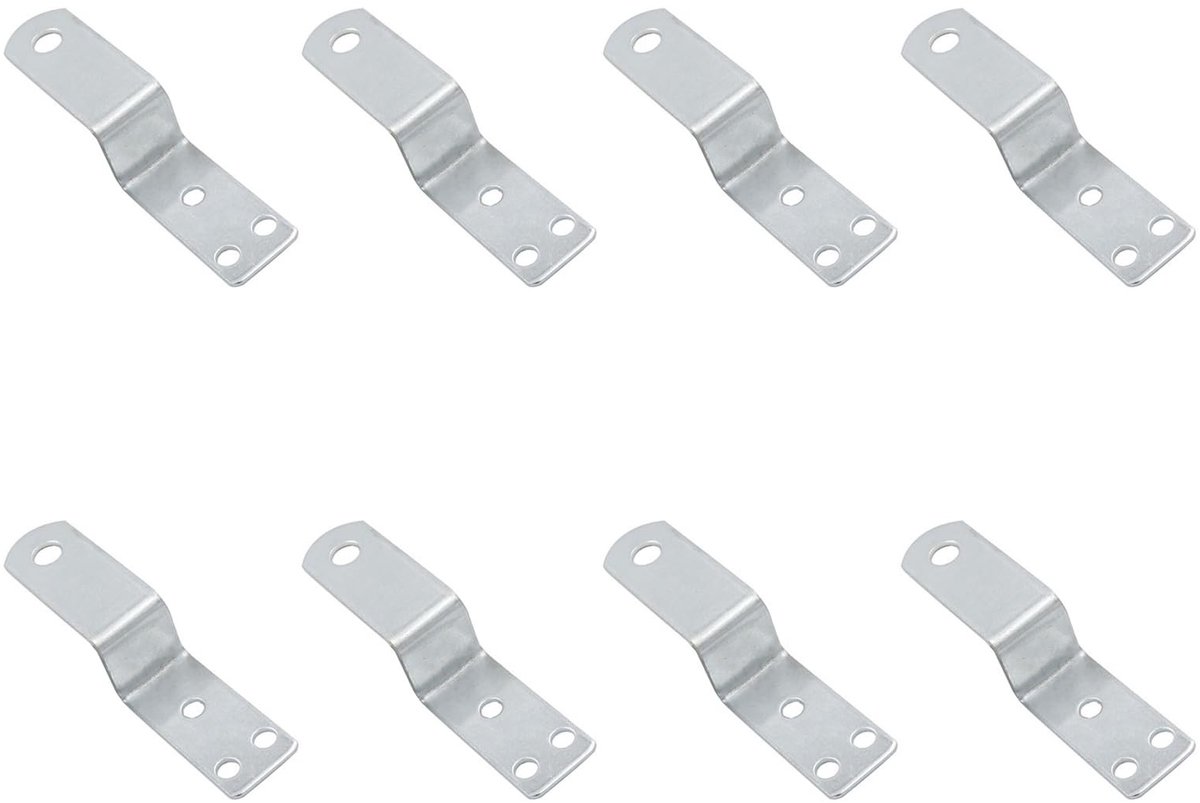 Dailygoods- Deurbarricadebeugels 4 stuks - Z-vormige Beugels - Metalen Drop Open Barhouder - Veiligheidsdeurversterking - Gereedschapshanger - Hoogwaardig Materiaal - Hoekbeugels