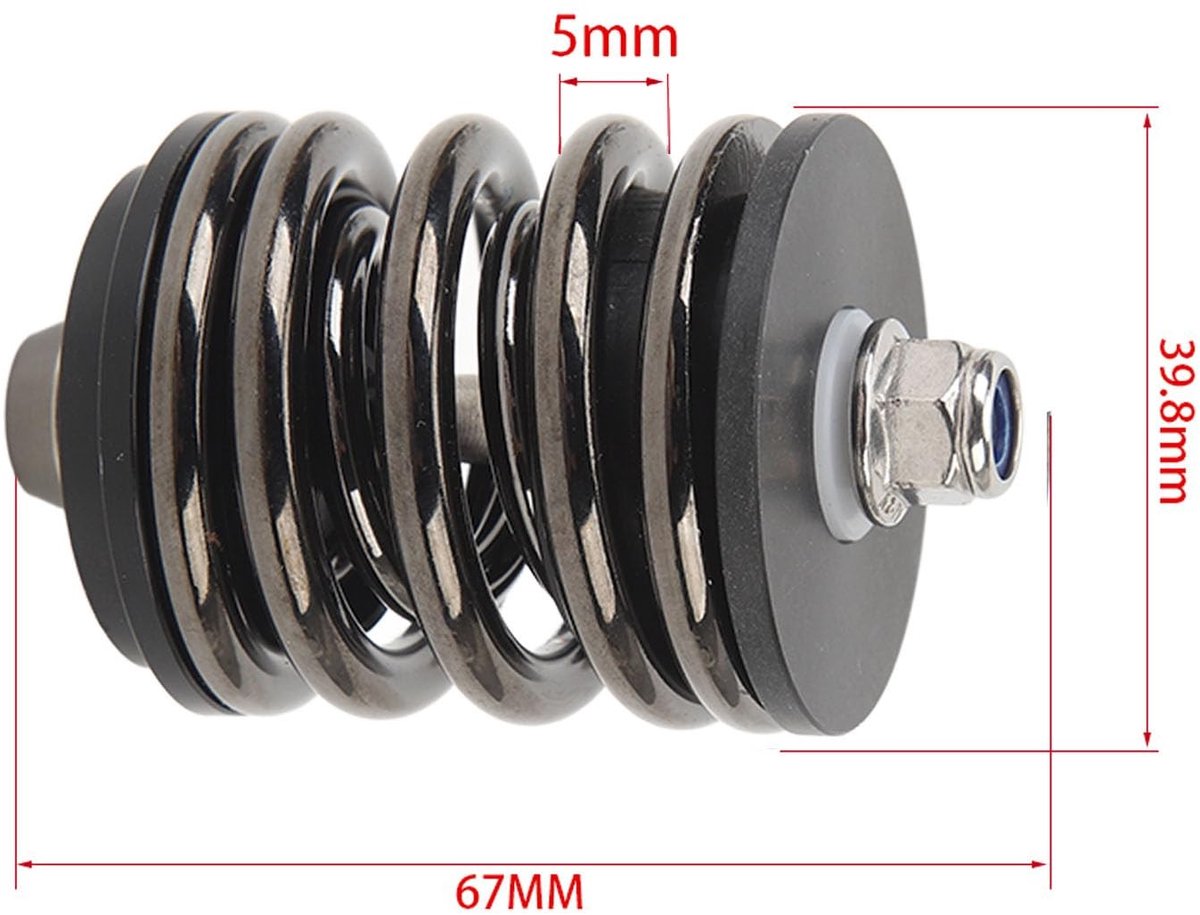 Dailygoods- Achterschokdemper Hoge Sterkte - Vouwfiets - Stalen As - Duurzaam Materiaal - CNC Bewerkt - Lichtgewicht - Schokdemper