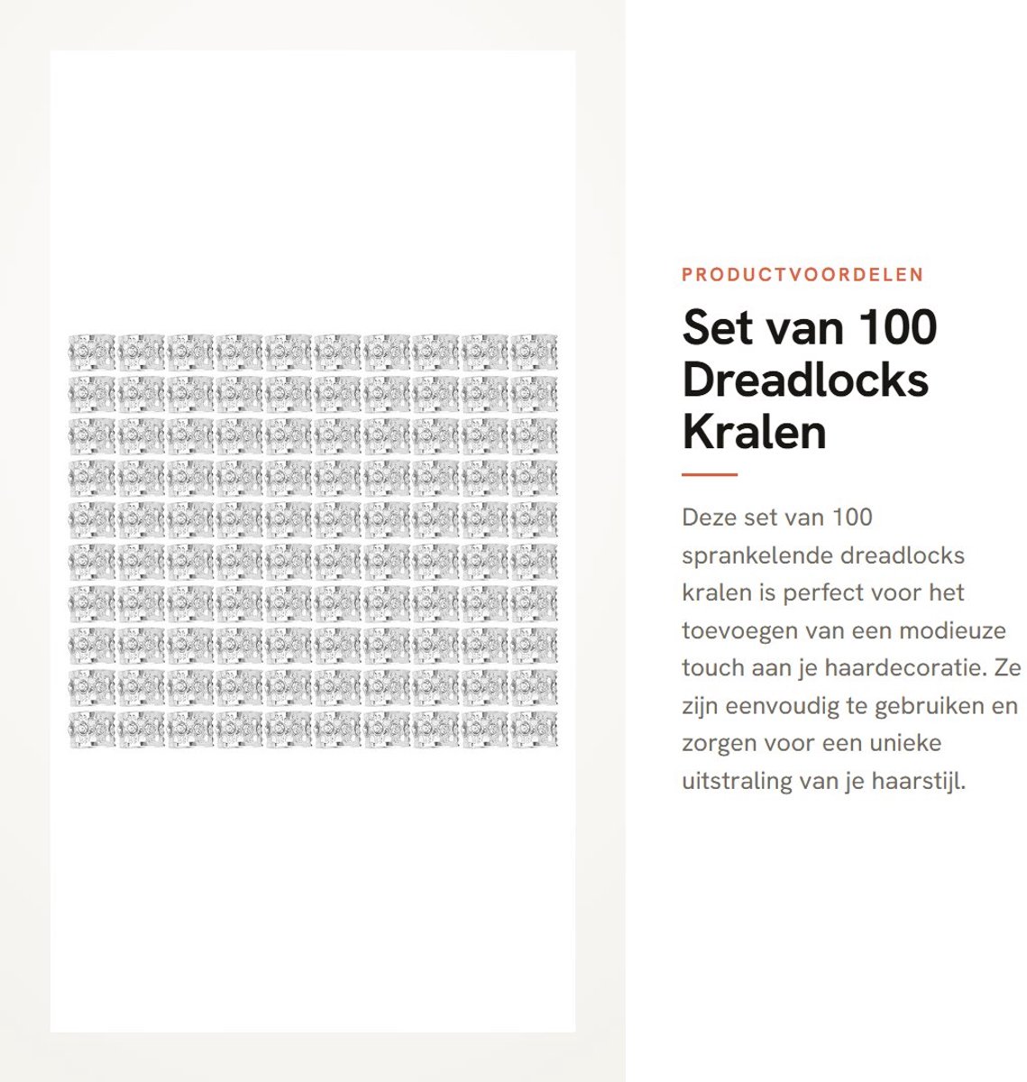 Dailygoods- Dreadlocks Kralen 100 Stks - Sprankelende