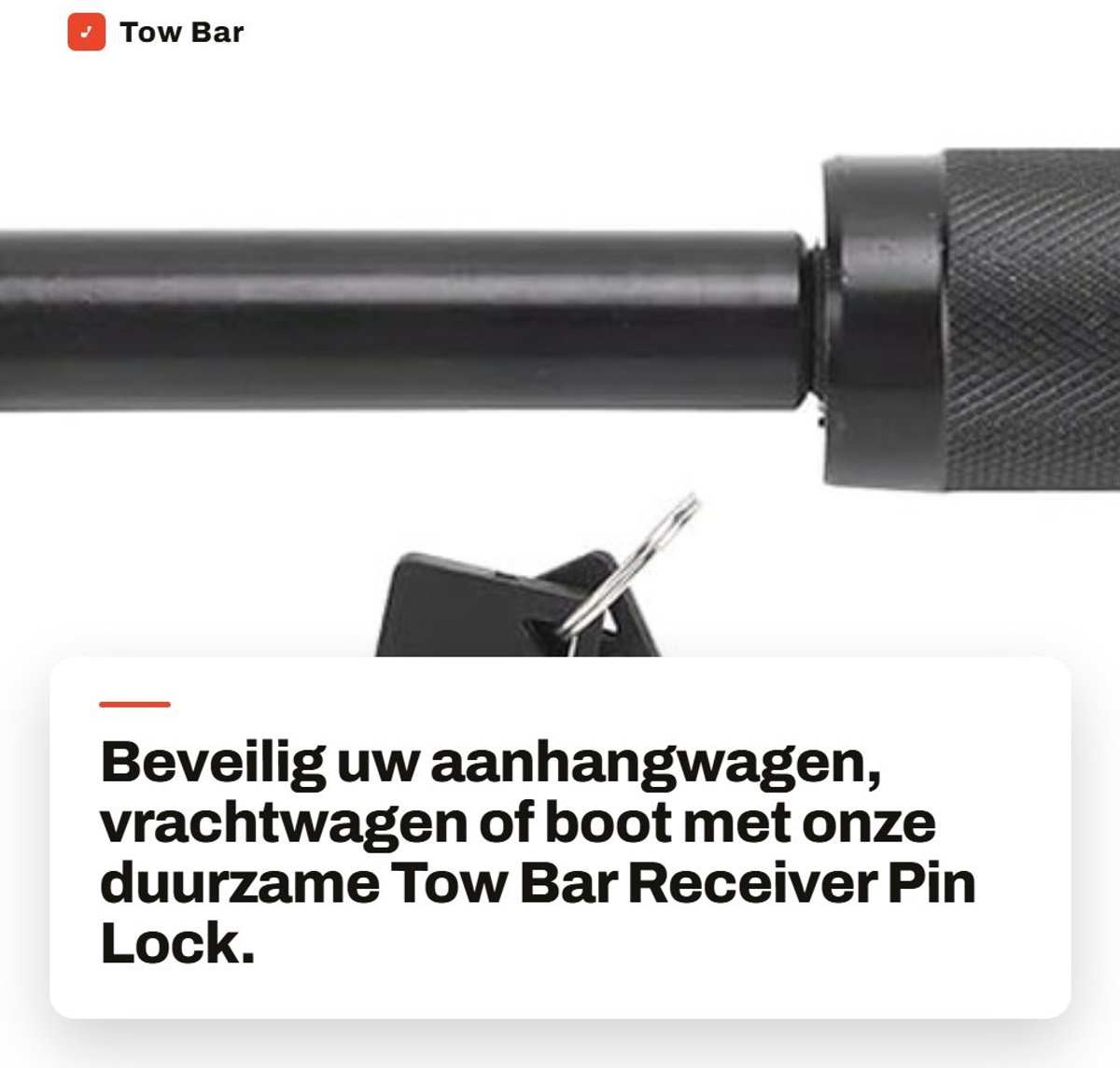 Dailygoods- Trekhaakslot Heavy Duty - Universele Beugel - Trailer Lock - Waterdicht - Inclusief 2 Sleutels - Geschikt voor Class III/IV/V Ontvangers - Trailerlock
