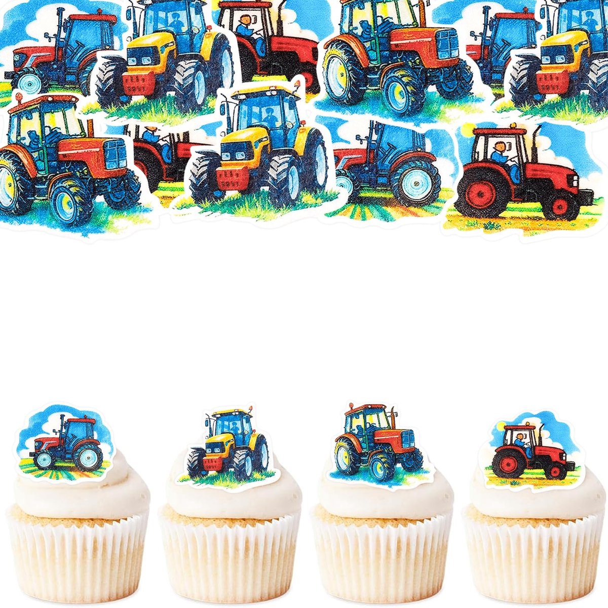 Dailygoods- Taartdecoratie Tractor - Taartversiering - Taartdecoratie Set - Suikerdecoratie - Taartdecoratie Voetbal - Veiligheidswaarschuwing Geen waarschuwing van toepassing