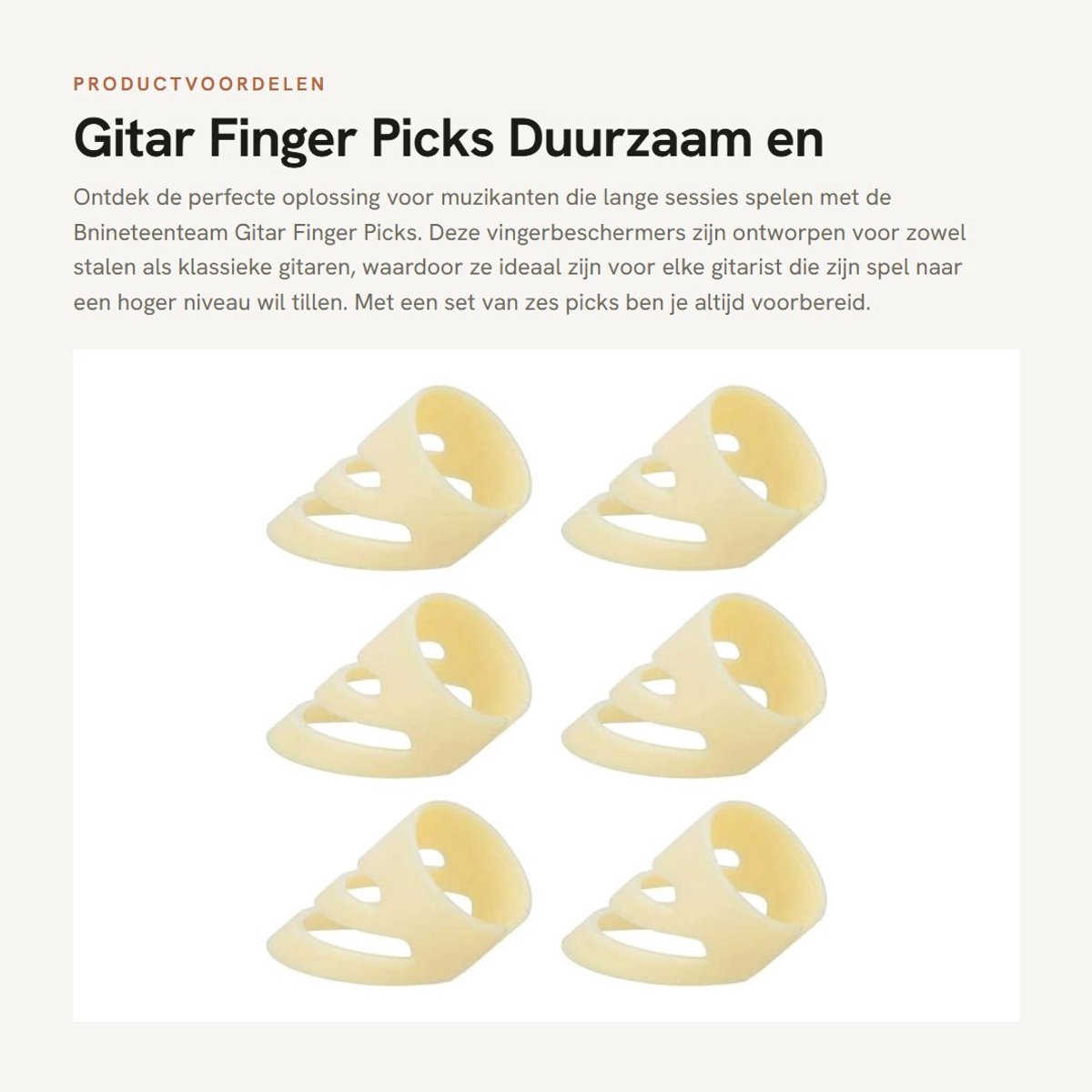 Dailygoods- Vingerplectrum Duurzaam - Gitaar Pick - Vingerbescherming - Hoogwaardig Kunststof - Sterke Controle - Vermoeidheid Vermijden - Gitaarpick