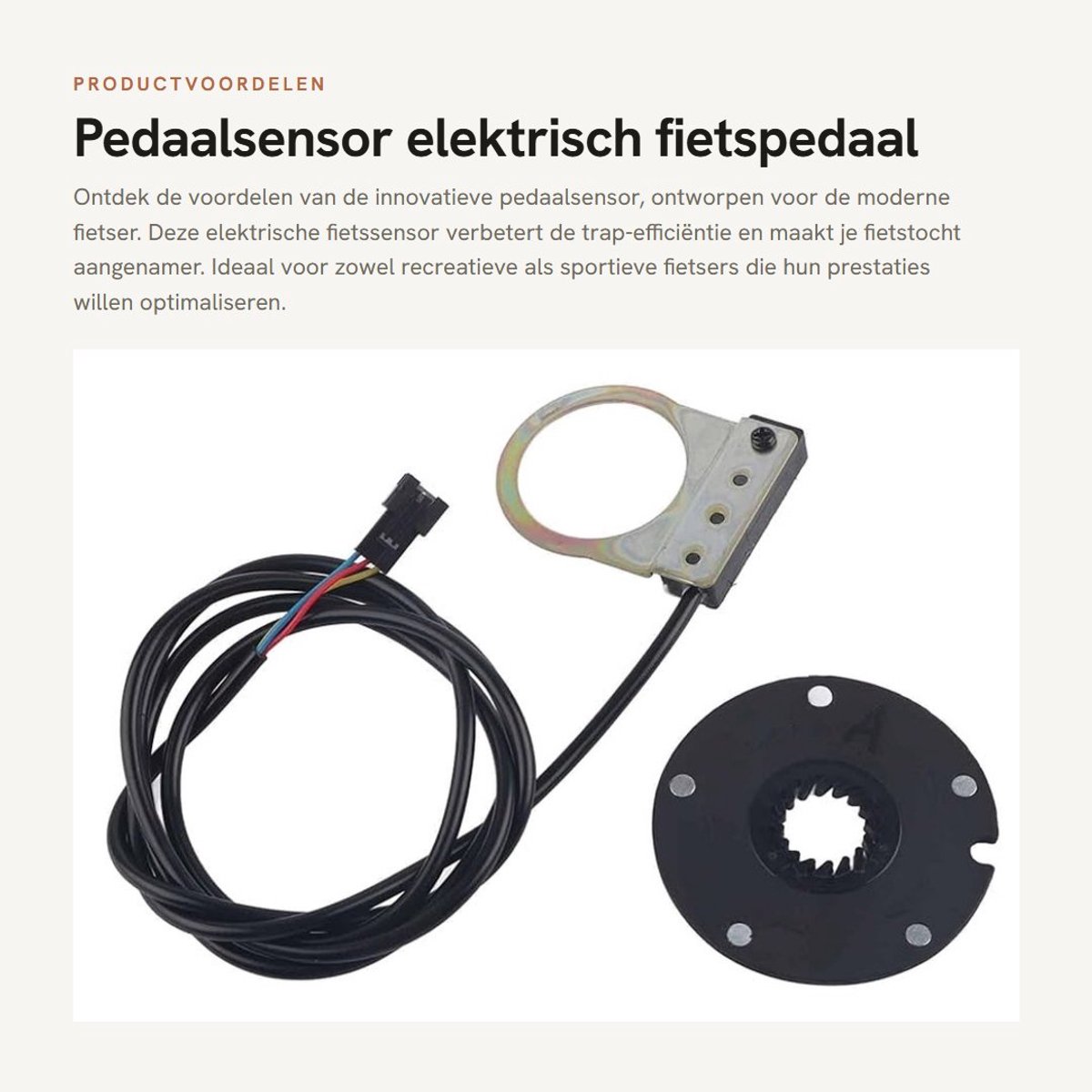 Dailygoods - Pedaalsensor - elektrisch fietspedaal - verbeterde trap-efficiëntie - compact design - snelheidssensor - fietsaccessoire voor iedere fiet...