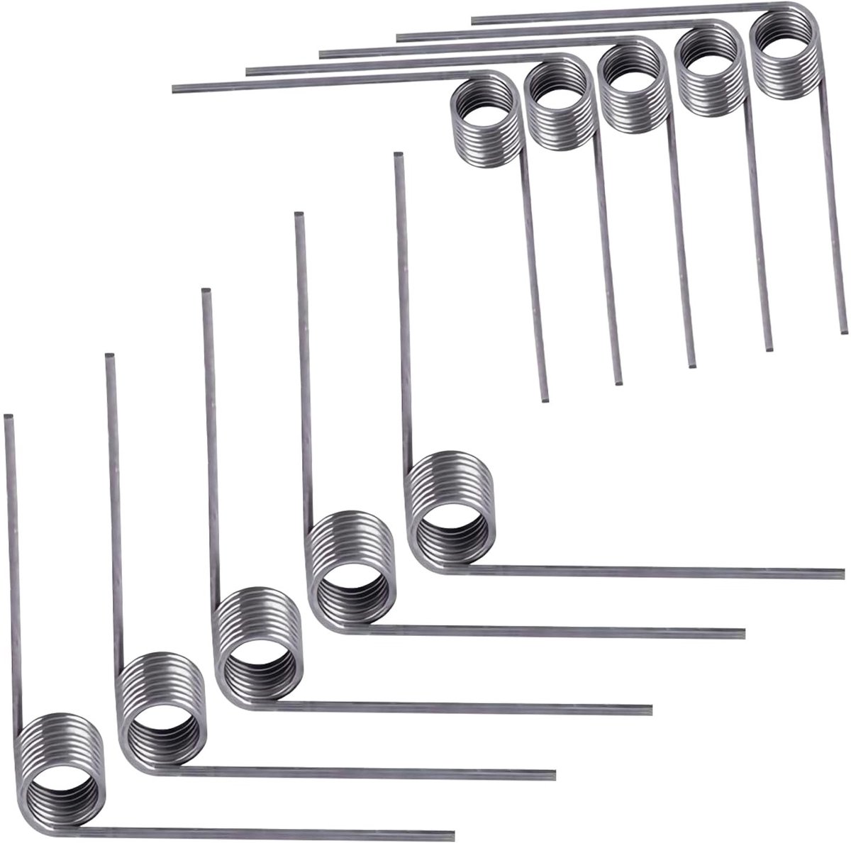 Dailygoods - 10 Stuks V-vormige Rvs Torsiespringen - 5mm Buiten Diameter, 90° Deflectie