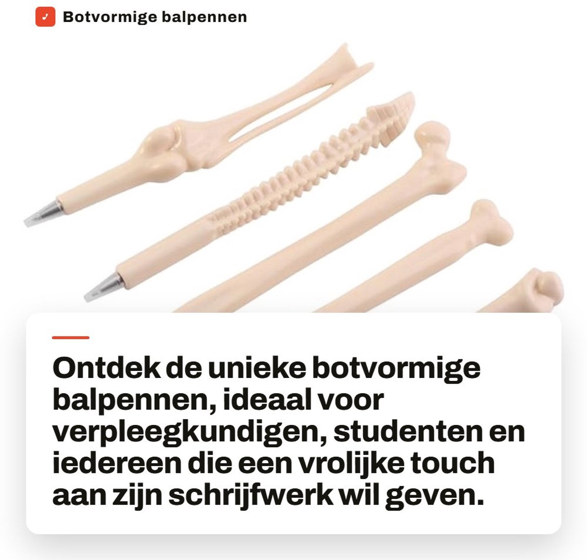 Dailygoods- Botpen Lichtgewicht - Ballpoint - Verpleegsterspen - Geschenk - Briefpapier - Set van 5 - Balpen