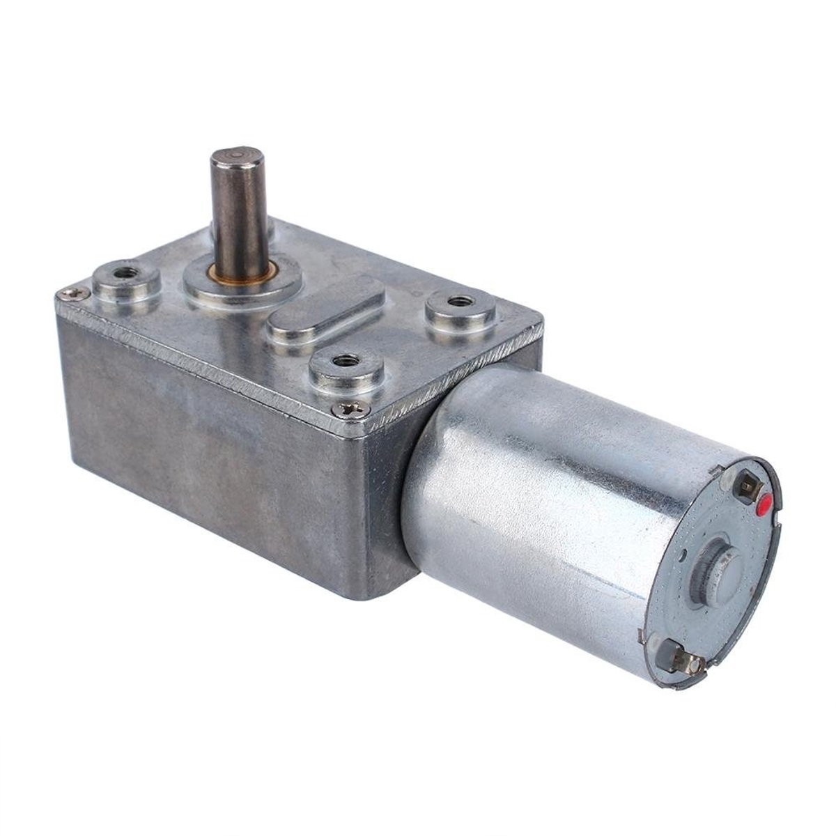 Dailygoods- Gear Motor 12V DC - Worm Gear Motor - Metalen Constructie - 10 RPM - Compacte Afmetingen 76.8 x 32 x 25 mm - Schokbestendig - Wormmotor