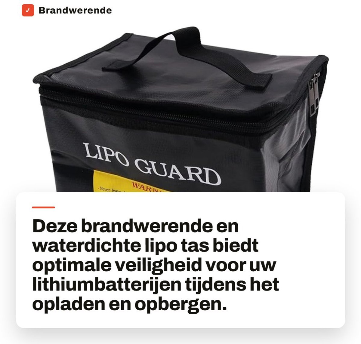 Dailygoods - Brandwerende Waterdichte Lipo Tas voor Batterijen