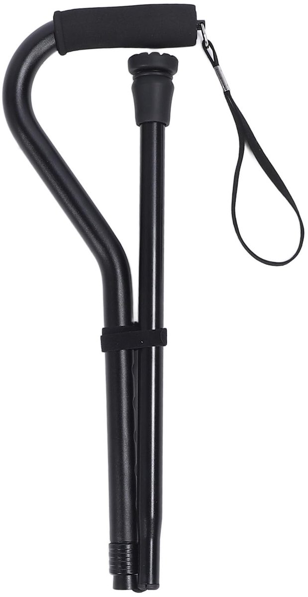 Dailygoods- Wandelstok Verstelbaar - Opvouwbaar - Lichtgewicht Aluminium - Ergonomische Handgreep - Antislip Rubberen Tips - Comfortabele Hoogteverstelling - Loopstok