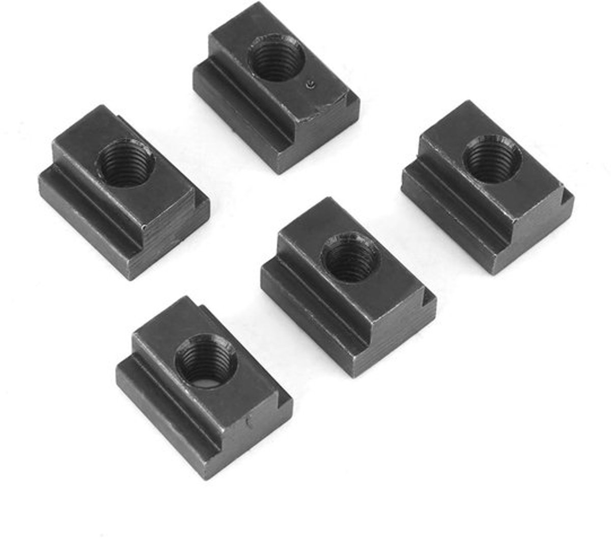 Dailygoods- T-groefstenen 5 stuks - Zwartoxide Afwerking - M8/M10