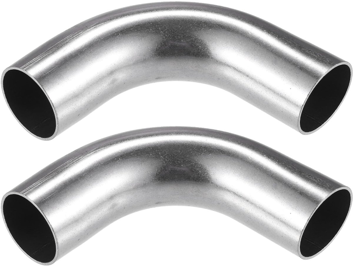 Dailygoods- Bocht Elbow Pijp 90° - 1.50" OD - 4" Lengte - Roestvrij Staal - Universele Pasvorm - Duurzaam voor DIY - Uitlaatpijp