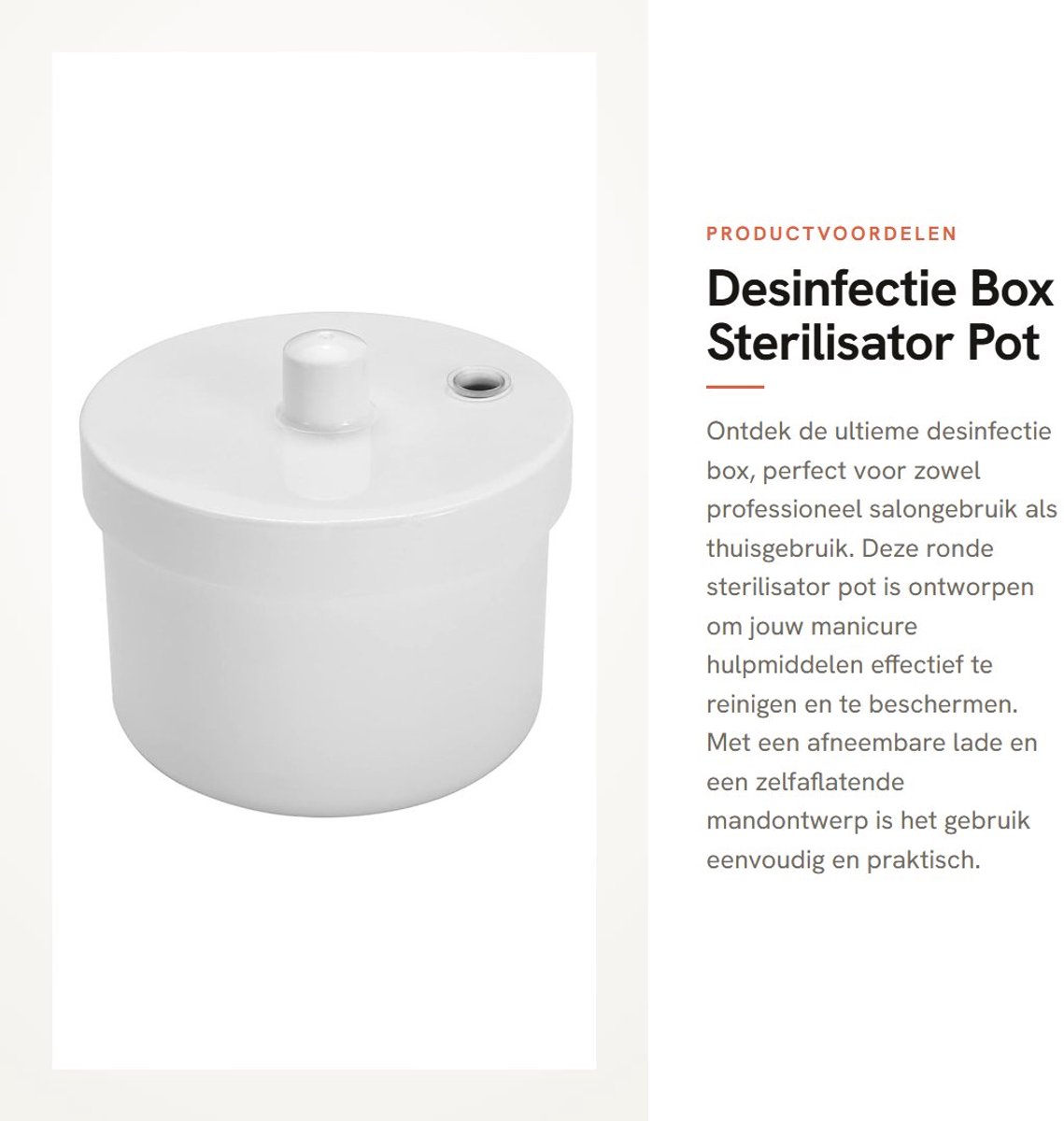 Dailygoods- Desinfectiebox Ronde - Sterilisator - Manicure Gereedschap - Professioneel Gebruik - Lichtgewicht - Afneembare Lade
