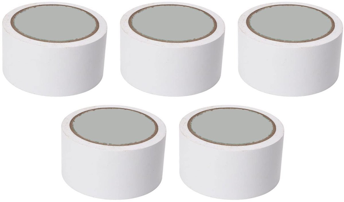 Dailygoods- Vloertape 5-delig - Vloermarkeringstape - Vloerplakband - Sport/School - Ultra duurzaam - Krast niet op je vloer - Markeringstape